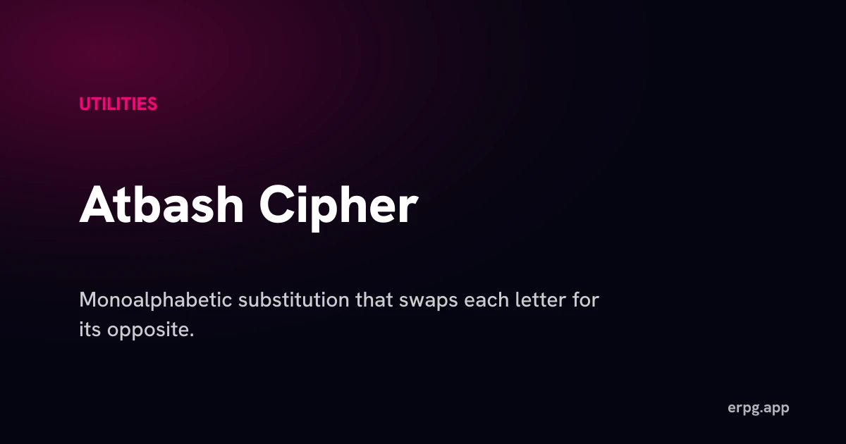 Atbash Cipher - Mini Kraken
